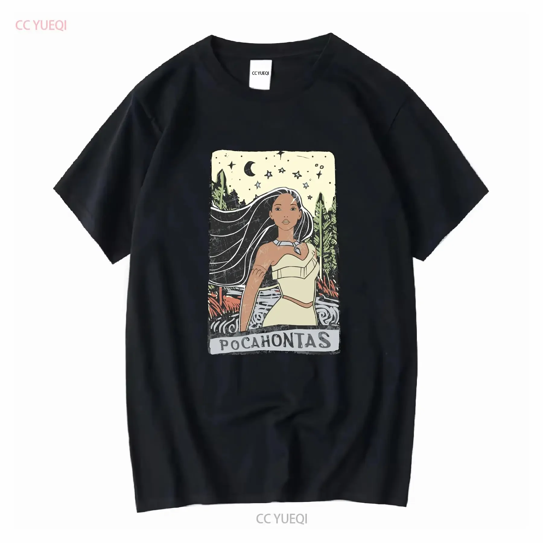 Pocahontas T Shirt Sizes Cotton POC 652154 long or short sleeves vintage Washed fashion Slightly Stylish Unisex Comfortable