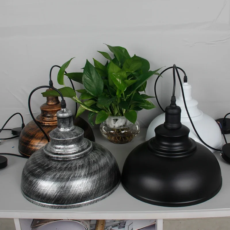 Vintage Loft Retro Hanging Lamp Bar Kitchen Office Dining Room Cafe Restaurant Black/Silver/Copper Chandelier E27 Pendant Lights
