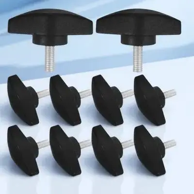 

10Pcs Microphone Stand Screw Hand Thumb Screw T Handle Plastic Knob Clamping Rod Fastening Thumb Bolts for Mic Stands