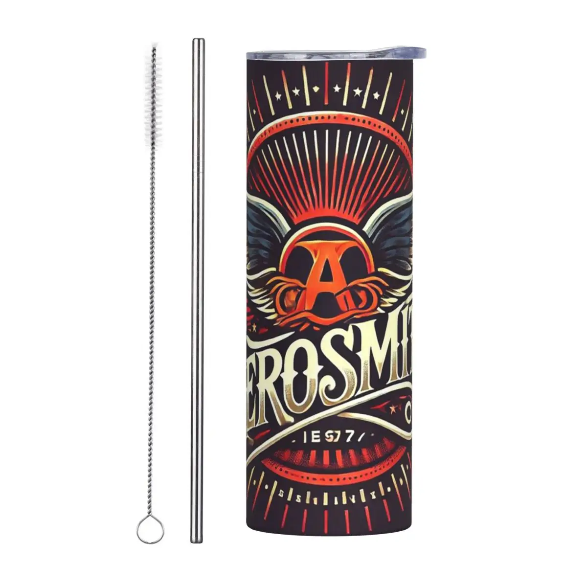 روك إيروسميث باند كوب من الفولاذ المقاوم للصدأ كوب معزول مفرغ كوب حراري بارد مع غطاء 20 أونصة