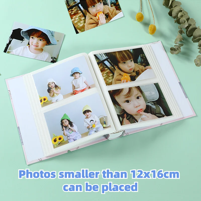 200 6in Photos Interleaf Album Photo Collection Large Capacity Home Edition Photo File Storage Book Baby Growing Up Album