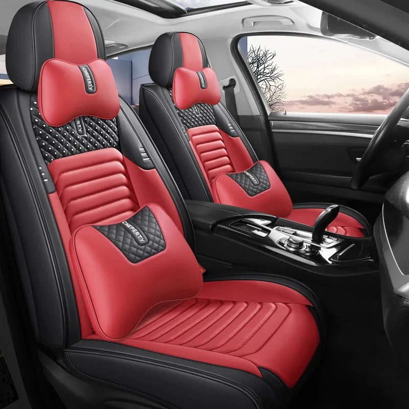 Leather Car Seat Cover For JAGUAR E-PACE F-PACE F-Type XE XF XFR I-PACE S-Type XJ6 XJ8 XJL Accessories