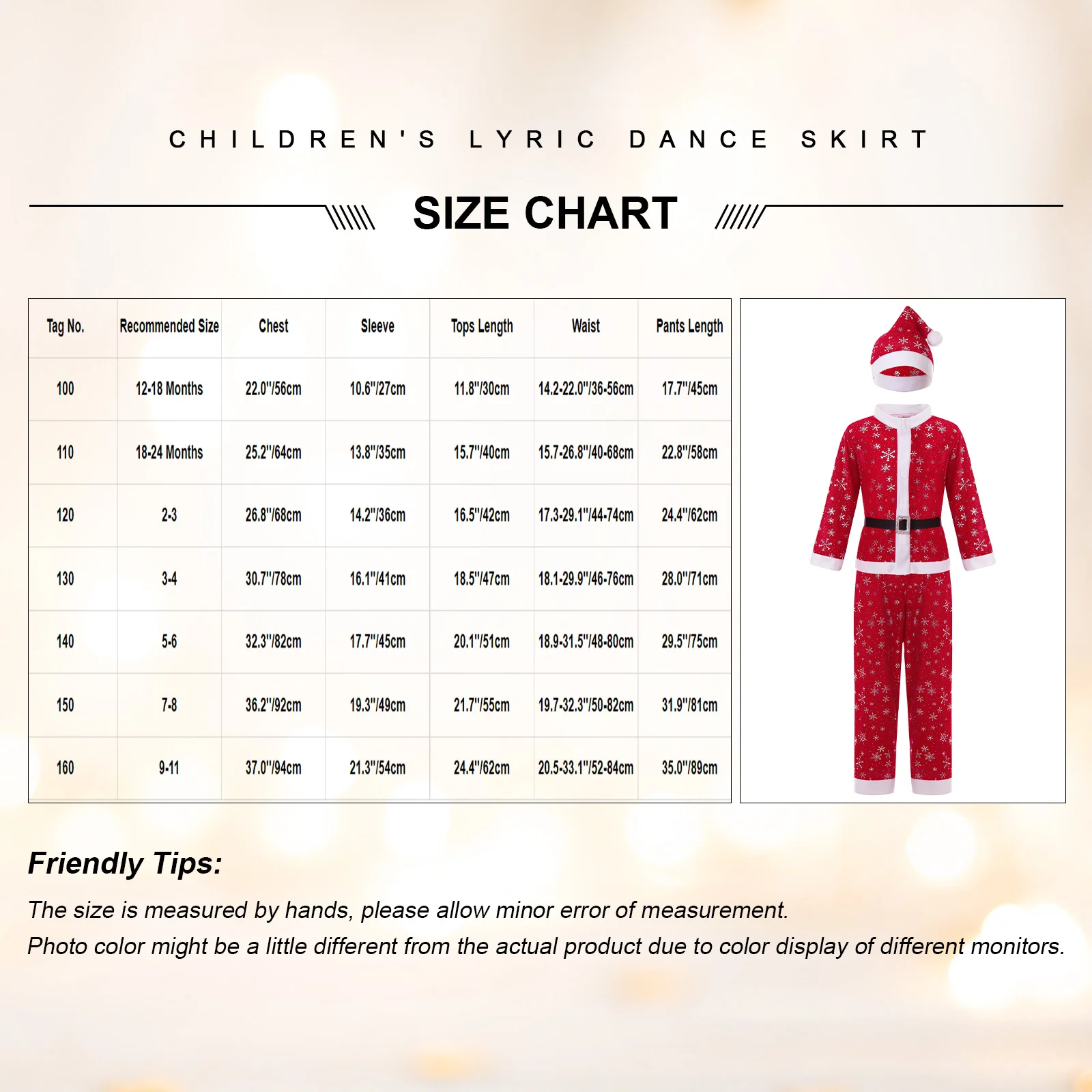 Child Boys Christmas Santa Claus Cosplay Costume Long Sleeve Snowflake Print Tops Pants with Belt Hat Xmas New Year Party Outfit