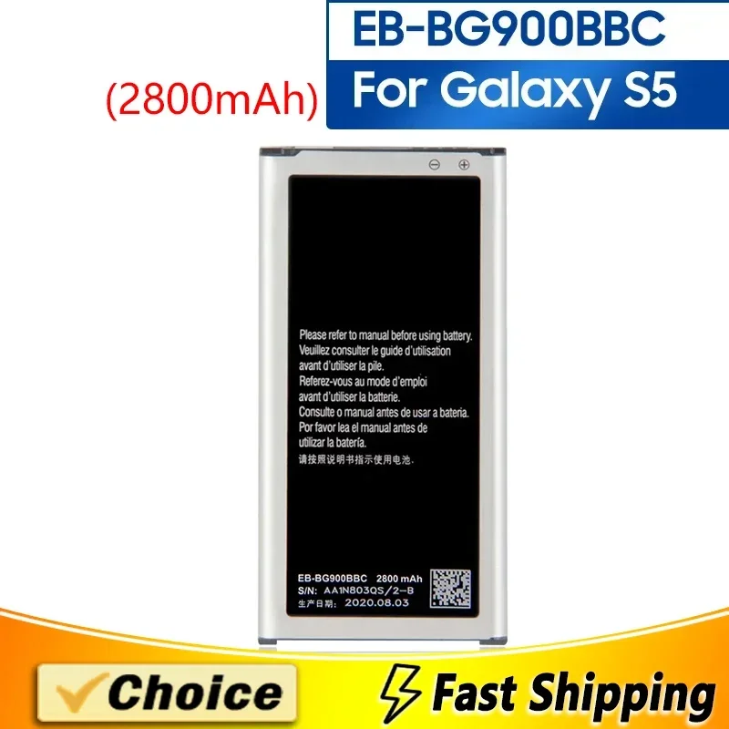 

EB-BG900BBU EB-BG900BBC, новая запасная батарея для телефона Samsung S5 G900S G900F G900M Xcover 4 2800 мАч