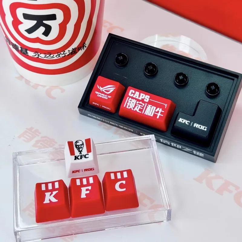 

KFC Anime Cartoon Keycap for Mechanical Keyboard Model Toy Set Collection Ornaments Ideal Fans Gifts MAD60 68 WOOTING