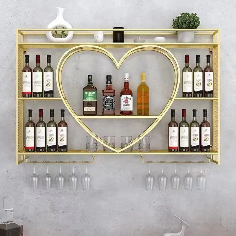Wall Mounted Red Wine Storage Shelf Wine Cabinet Home Display Rack