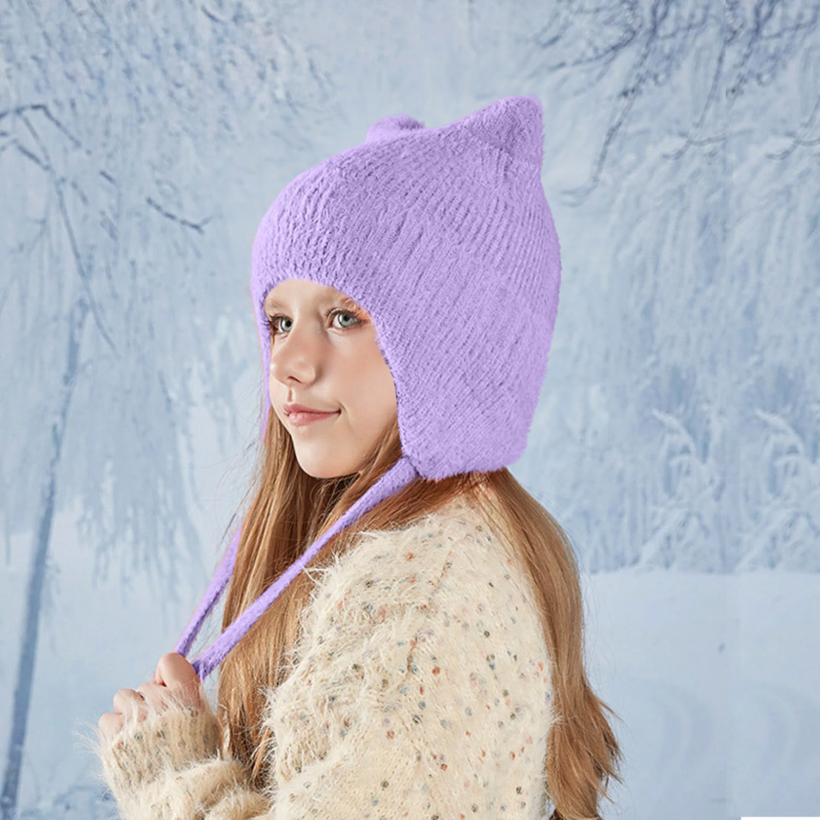 

2025 шапки для детей с милыми кошачьими ушками для мальчиков и девочек, детская уличная теплая пуловерная шапка с ушками для детей, зимние уличные аксессуары