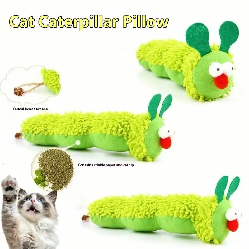 Plush Cat Chew Toys Catnip Molar Toy Cat Teaser Interaction Toy Clean Mouth Kitten Toy Cat Catnip Toy Accessories