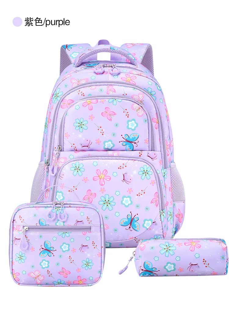 Cute Student Backpack 3pcs/set Primary Schoolbag Rabbits and quicksand Kawaii Student Backpack Teenage Girls Handbag Rucksack