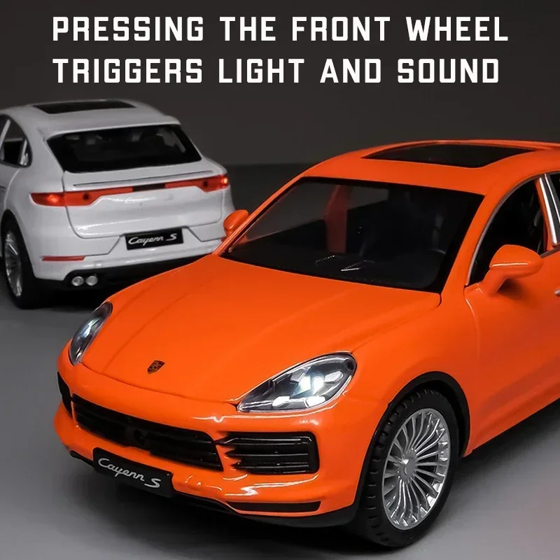 1:24 Scale Cayenne S Alloy Car Model Diecast Car Sound Light Car Lovers Collection Kids Birthday Gift Metal Boys Toys