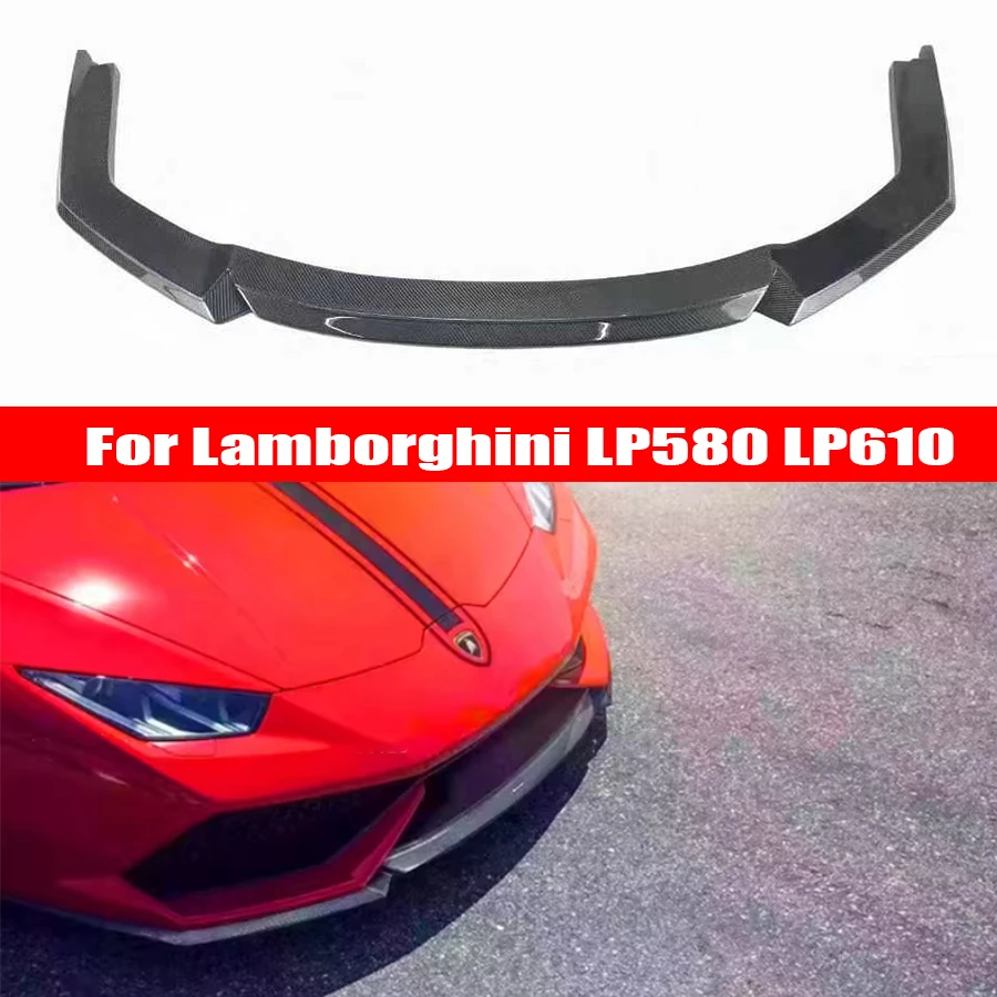 Para Lamborghini Huracán LP580 LP610, Labio Delantero de Fibra de Carbono, Labio de Parachoques Delantero, Difusor Delantero, Spoiler Delantero, Piezas de Automóvil