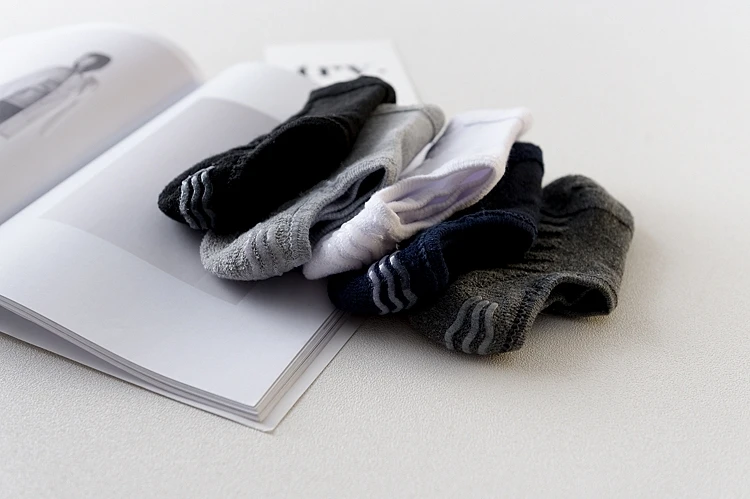 5 Paare/los Männer Handtuch Unten Boot Socken Sport Schweiß Atmen Silikon Anti-Slip Unsichtbare Socken Frühling Sommer Neue Mode – Detail 10