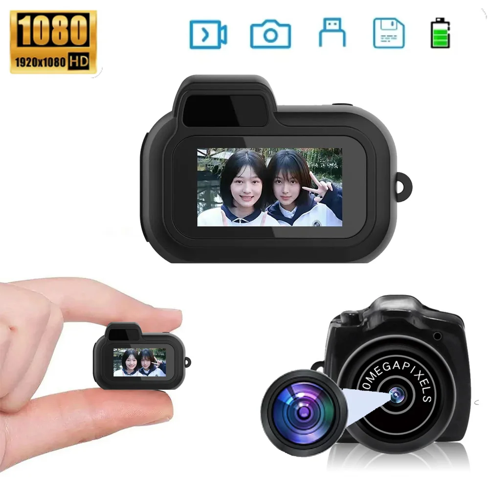 64GB Mini Camera With Key Chain Indoor Home Outdoor 480p/1080p HD Portable Vintage Pocket Sport DV DVR Camera Video Recorder