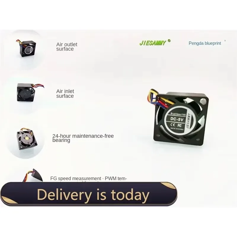 aa JIESAMMY Copper Core 2010 5V 0.06A Micro PWM Temperature Control Speed Measurement 2CM 13000 RPM Cooling Fan 20 * 20 * 10mm