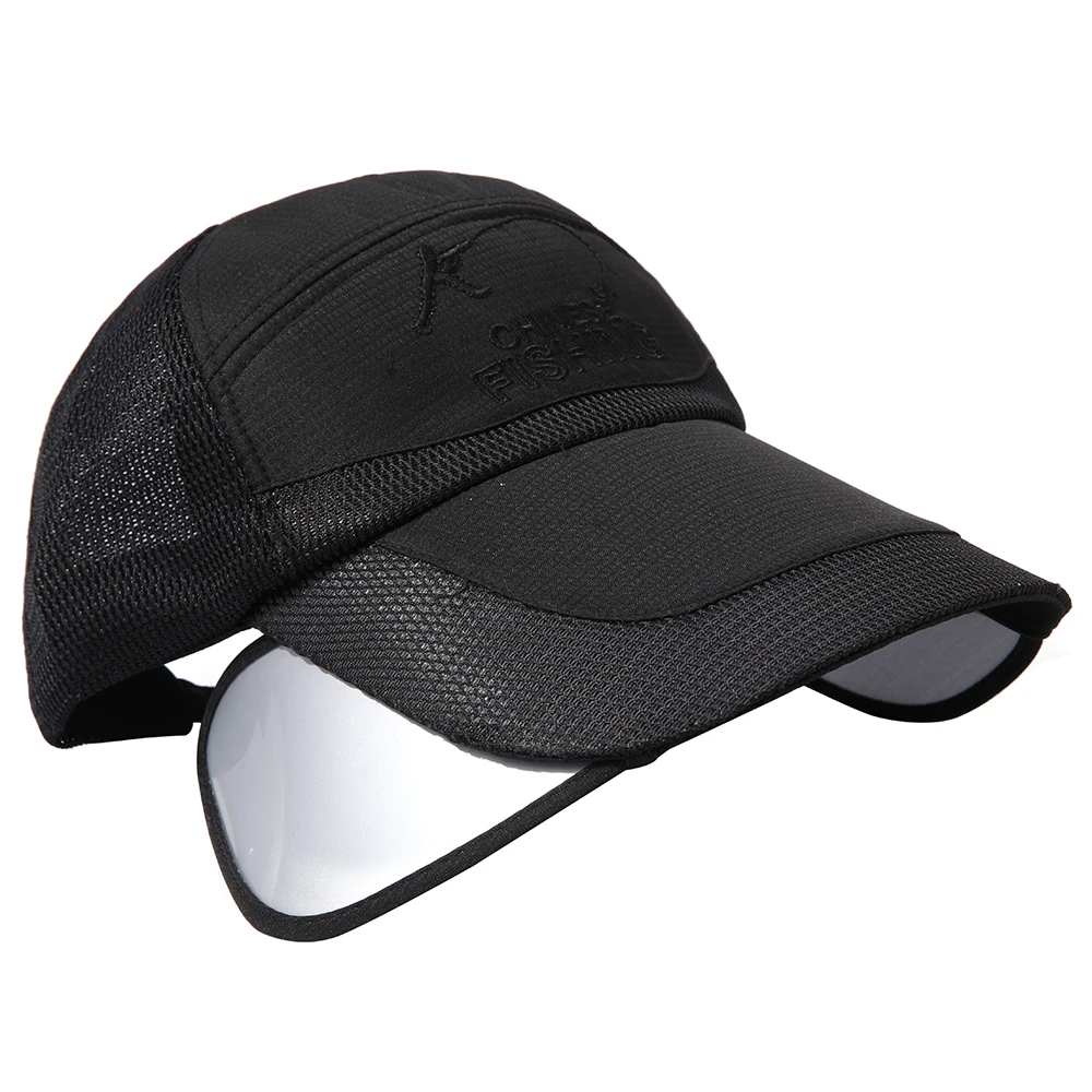 1pcs New Retractable Visor Hat Woman Beach Hat Headwear Summer Men Fishing Hiking Outdoor UV Protection Cap Mesh Breathable