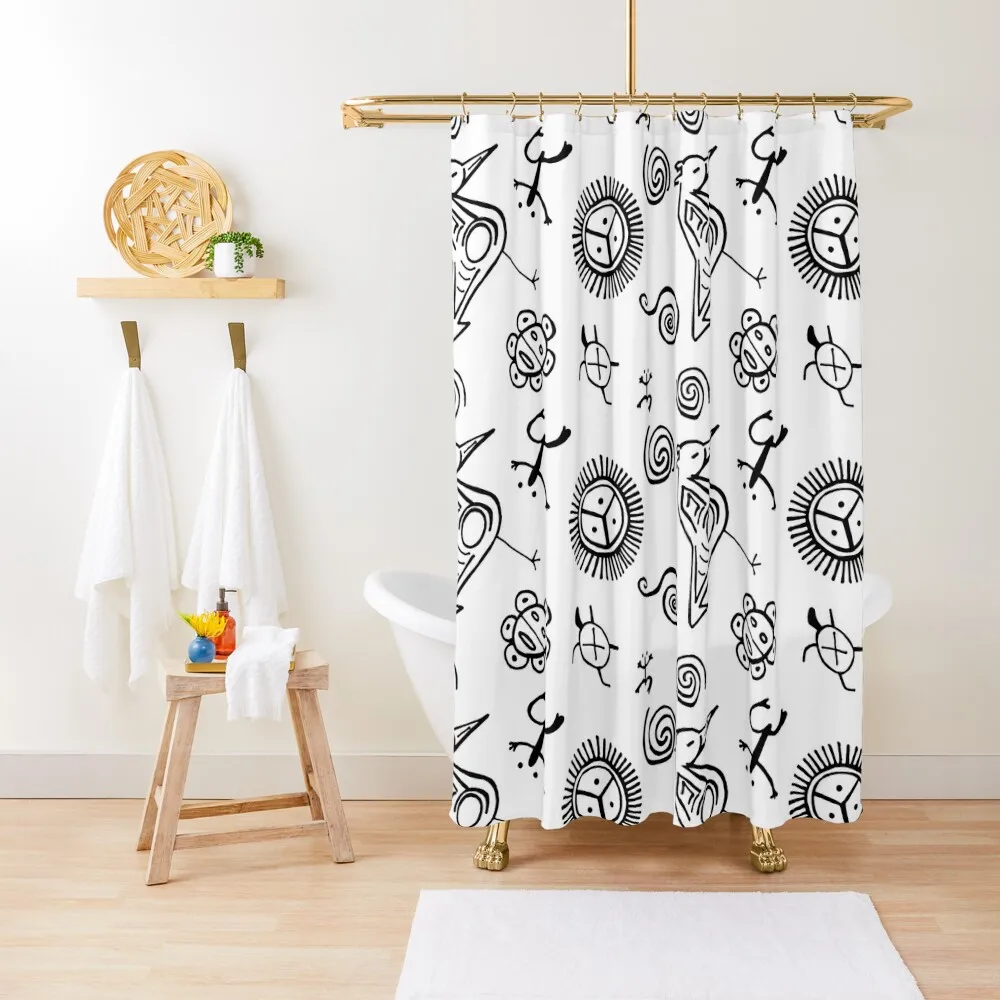 

Taino Pattern Shower Curtain Waterproof Bathroom Shower Bathroom Accessories Waterproof Shower And Anti-Mold Curtain