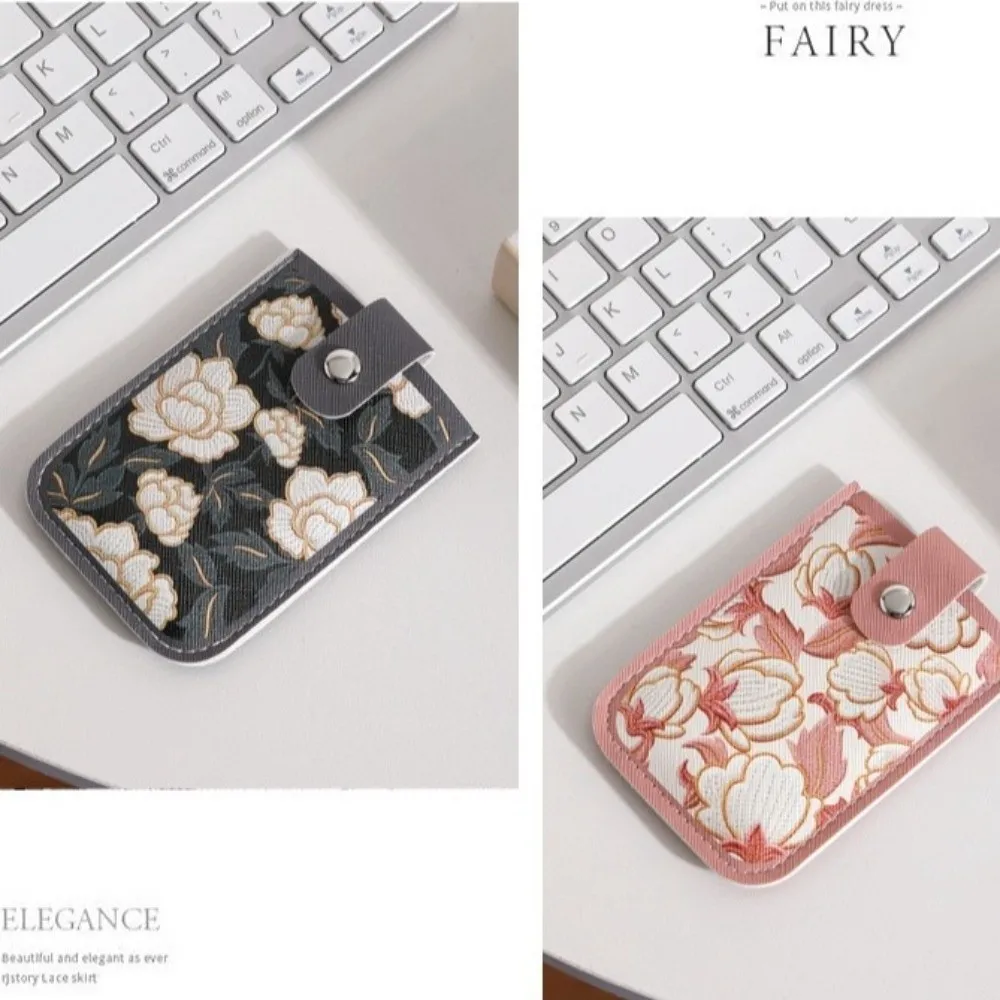 Pull Out Design Card Holder Bag Artistic Oil Painting Drawer Style Multi Card Holder Multi-Card Slot ID Protection Document Case