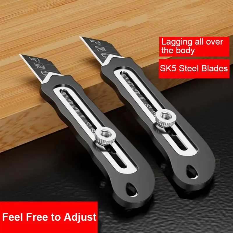 1Pc/2Pcs Upgraded Extra-Thick Stainless Steel Utility Knife Industrial-Grade Durable Rubber Lagging Paper Cutter Wallpaper Knife