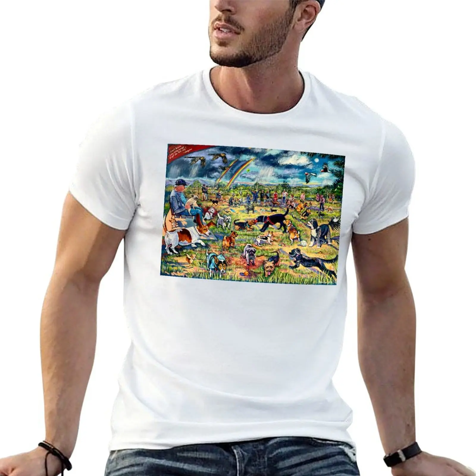 Dog Park T-Shirt Casual Basic Short Sleeve T-Shirt