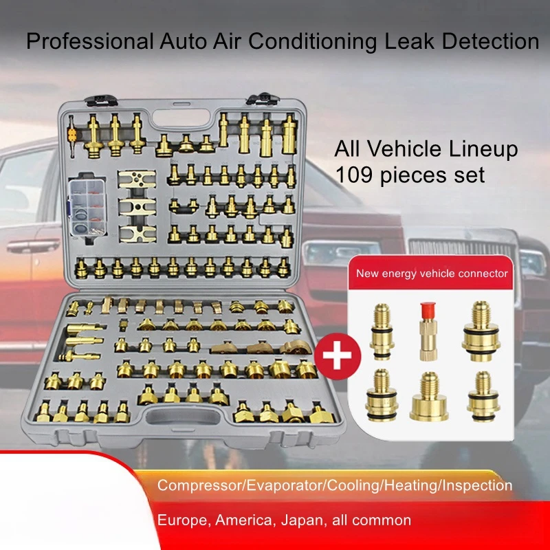 Auto Air Conditioning Leak Detection Tools Leak Detection Checking Test Leak Plugs Van Engineering Vehicle Duct Repair Kit