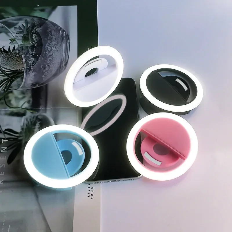 Bekwaam Clip-On Selfie Ringlamp Met 36 Led 3 Niveau Instelbare Helderheid Draagbare Oplaadbare Selfie Vulling Ring Licht