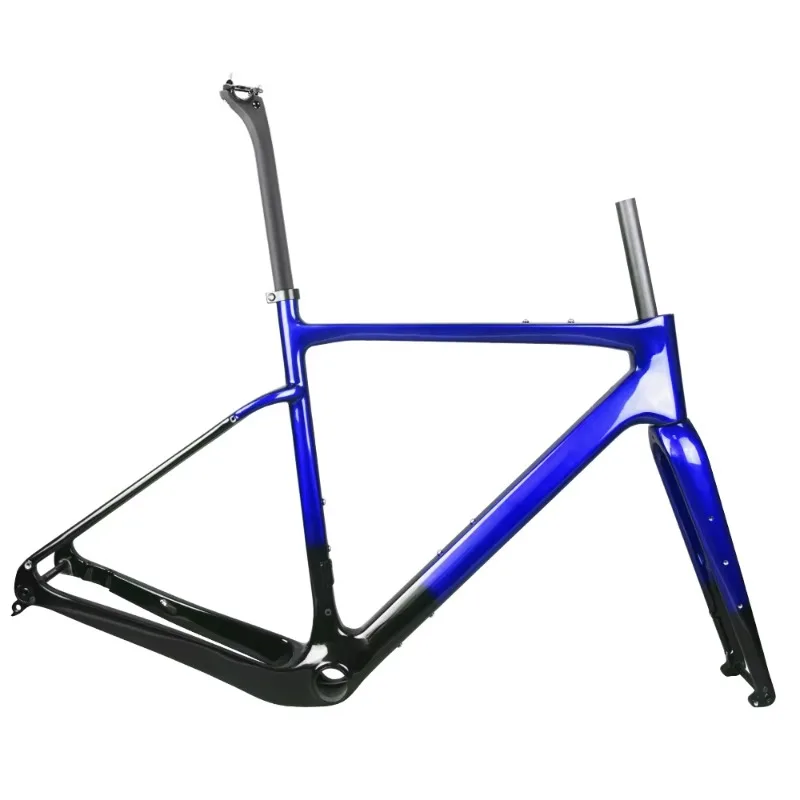 

AIRWOLF Carbon Gravel Frame 700C T1100 Full Hidden Cable Gravel Bike Frame Thru Axle Disc Brake Carbon Gravel Bicycle Frame Set