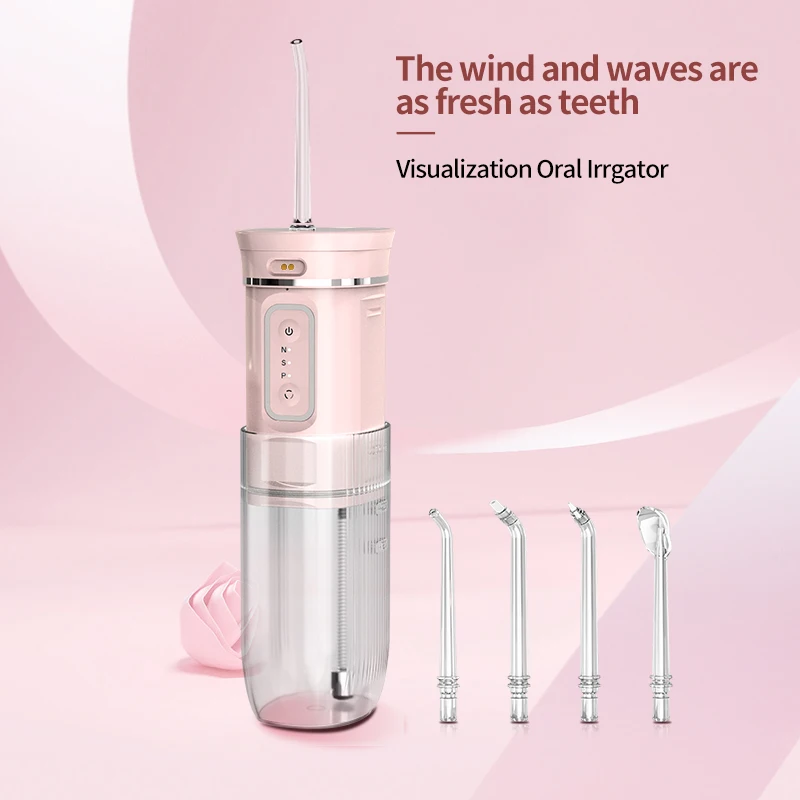 Oral irrigator water pick Rechargeable portable Dental 3 modes Water tank for teeth 200ml Tooth cleane  tool