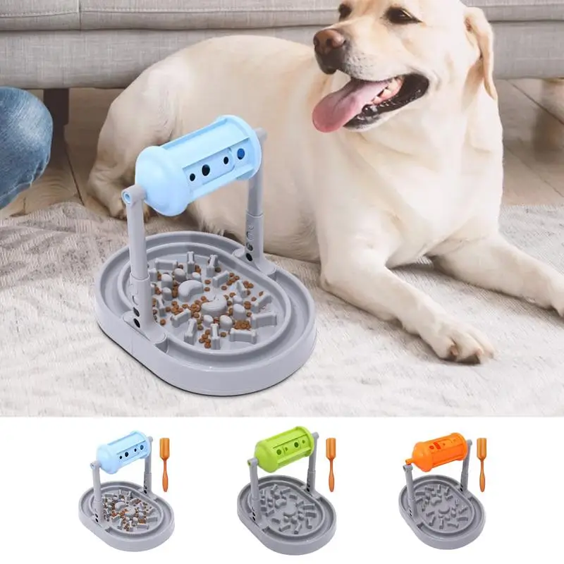 

Pet Rolling Slow Feeder Adjustable Dog And Cat Food Bowl Interactive Puzzle Toy Slow Food Toys supplies For Pets Kitten Dog Cats