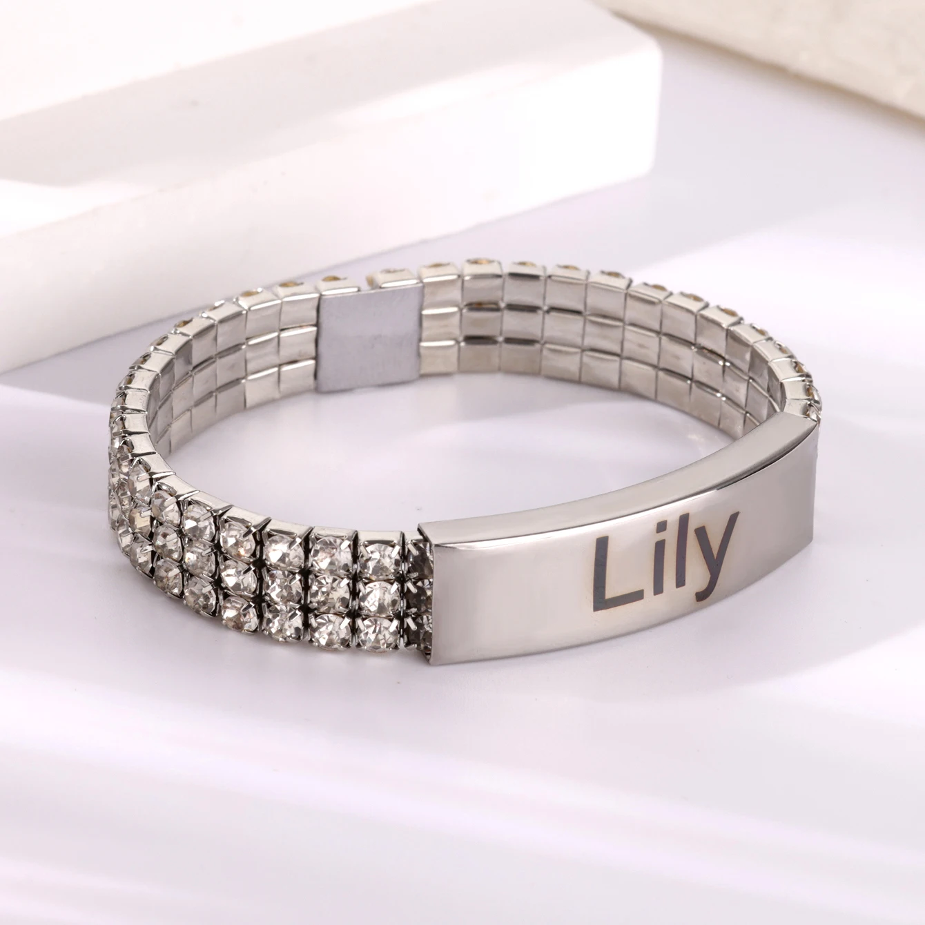 Custom Zircons Name Bracelets  - Men'S Fashion Jewelry Bracelets 评论和价格