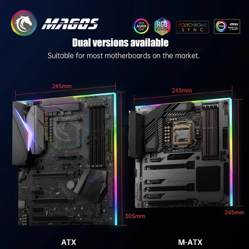 RGB Backplate Light Panel For Computer Motherboard IO Decoaration, Luminous Atmosphere, 5V ARGB AURA, ATX / MATX