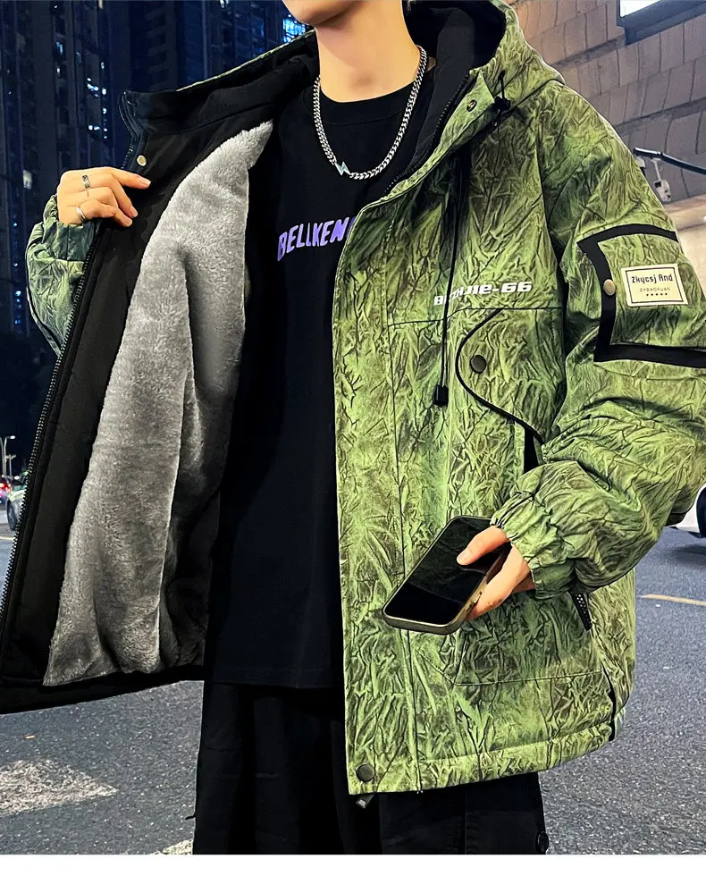 Mode 2026 Herbst Winter Herren Verdickte Kapuzen-Fleecejacke Jugendliche Streetwear Freizeit Warme Plüschjacke Winddichte Oberbekleidung – Detail 16