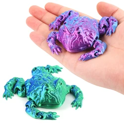 Integrated articulated joint movable gift ornament decoration small animal 3D printing toad children's toy