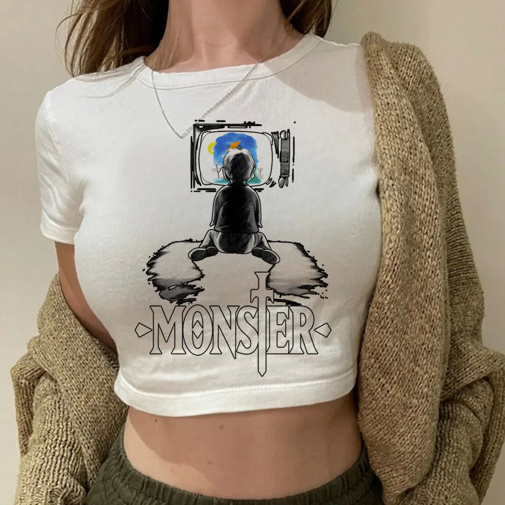 Monster Anime crop top women cutecore jojifuku anime alternative  emo t shirt scene  streetwear funny anime