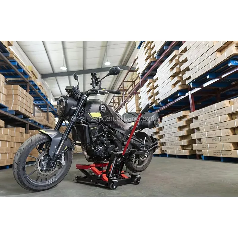 1500 Lbs Motorcycle Lift Jack, ATV Scissor Lift Table, Portable Hydraulic Jack with 4 Wheels, Suitable for Motorcycles and ATVs.