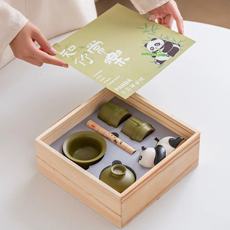 Tea set creative business portable ceramic merchandise tea set