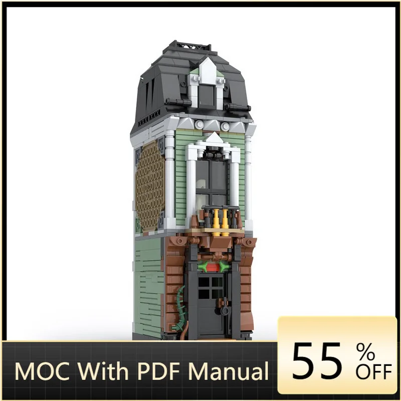 

699 шт. MOC на заказ, вид на город, 31167, модель строительного блока, кирпичи, креативная образовательная сборка, игрушка «сделай сам», подарок для ребенка