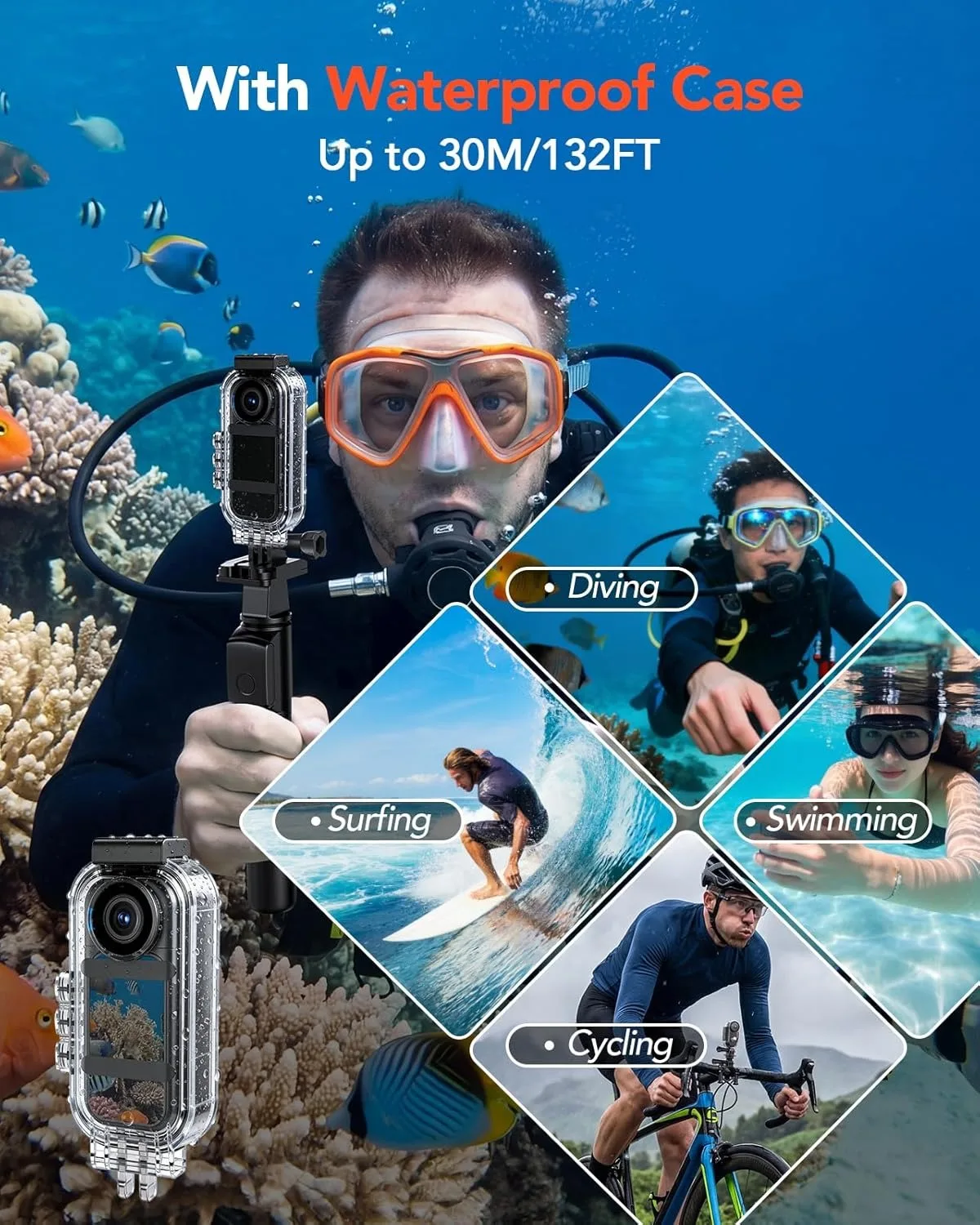 BOBLOV W3 Mini Body Camera Waterproof Wearable Camera Smart Touch Screen 7 Hours Recording Recorder Magnetic Clip for Vlogging
