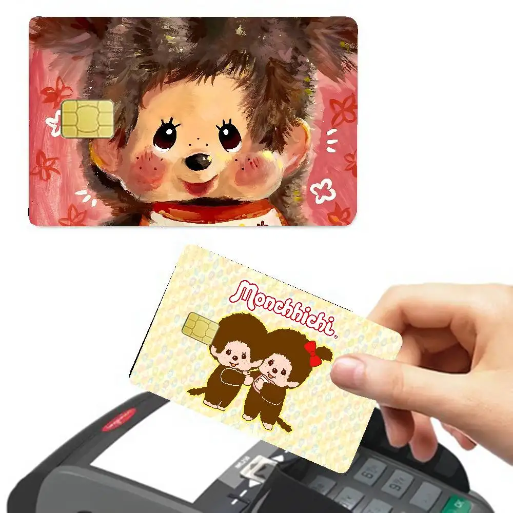 Anime M-Monchhichi Anime Aufkleber Film Haut Abdeckung Für Kreditkarte Debit Bankkarte Vorne