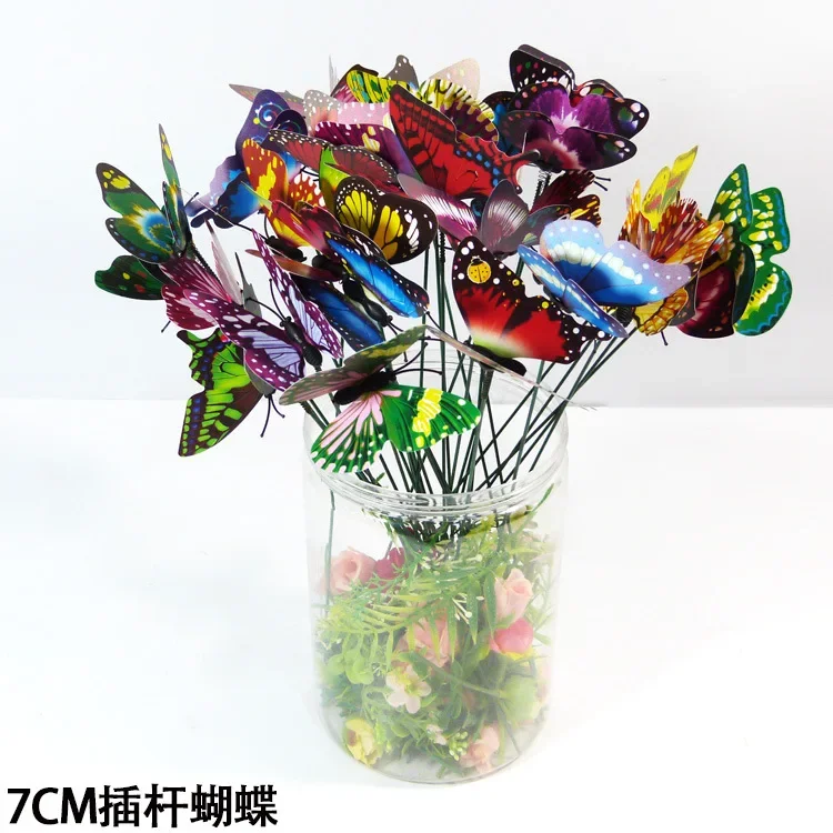 PVC Bunch of Butterflies Garden Yard Planter Colorful Whimsical Butterfly Stakes Decoracion Outdoor Decor Gardening Decoration