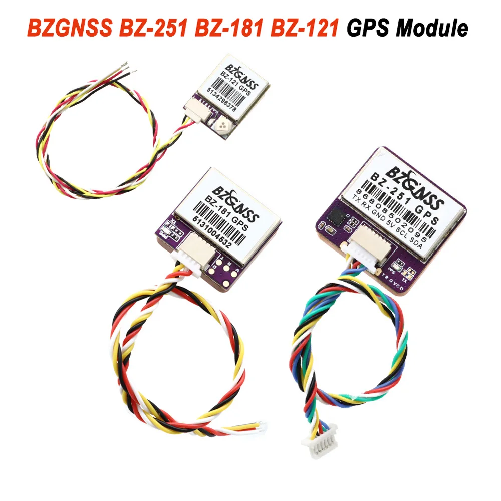 

BZGNSS BZ-121 BZ-181 BZ-251 GPS Module Dual Protocol FPV Return Hover F7 F4 Flight Control Fixed Wing Return Rescue Drone Model