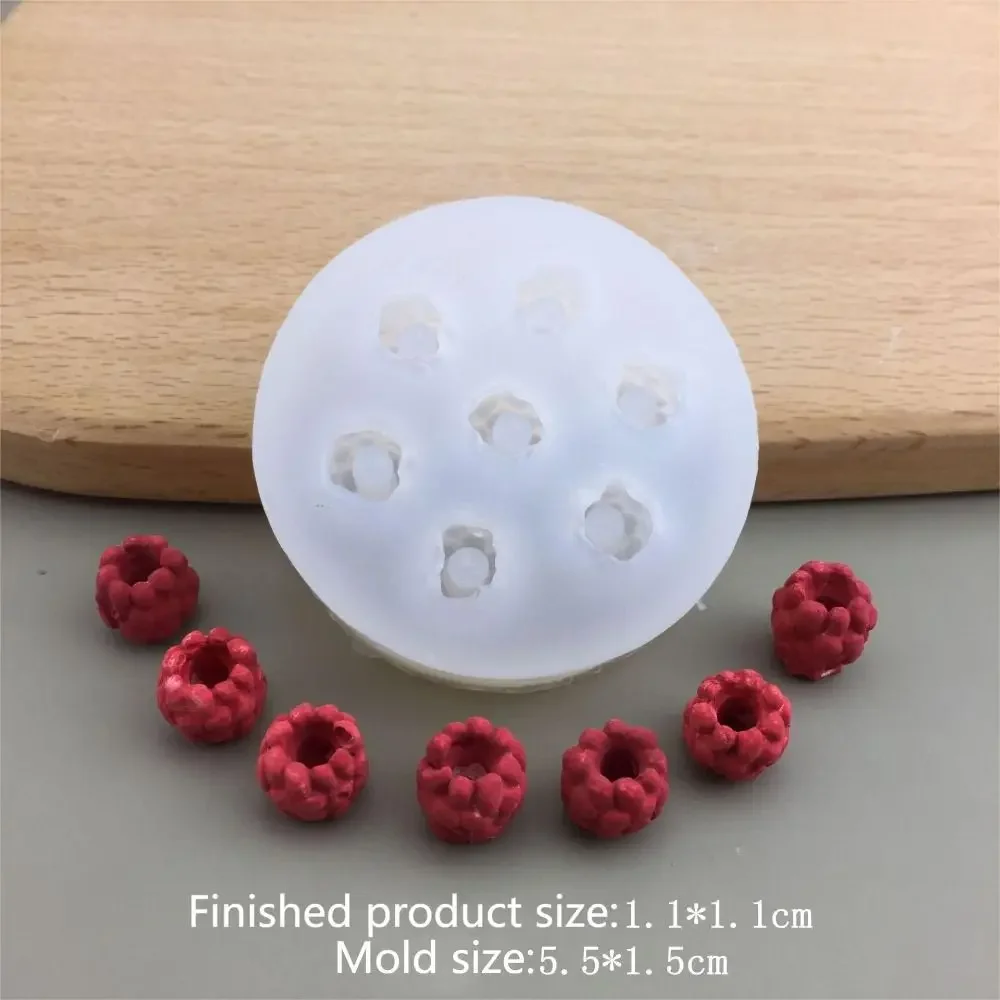 Cute 3D Candle Silicone Mold Blueberry Raspberry Shaped Simulation Fruit Chocolate Mold DIY Baking Mold Homemade