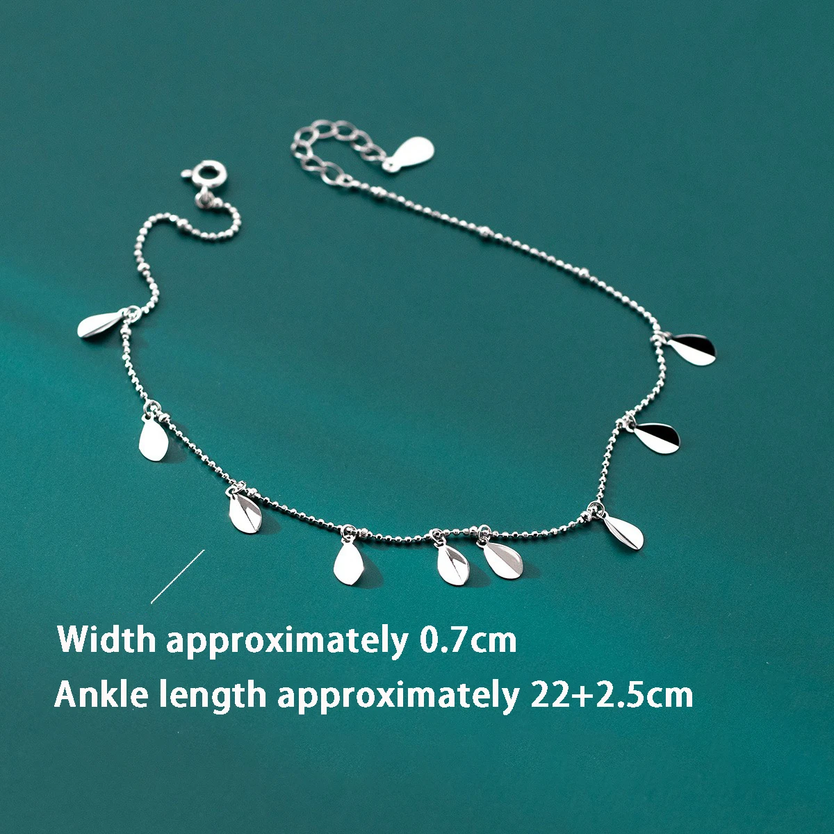 Real 925 Silver Leaves Anklet Bracelet On The Leg Foot Bracelet Women Jewelry Ladies High-Quality Leg Chain Anklets For Girl