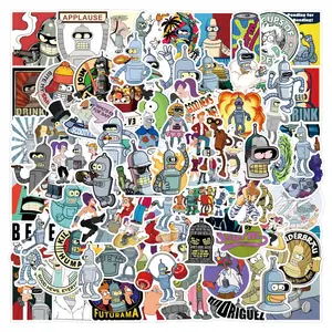 Nhãn dán Kawaii Futurama chống thấm nước, đồ chơi dán graffiti, đề can DIY, phù hợp để làm, trượt băng, điện thoại, 110 % 10 Đồ chơi Futurama bán hàng chính - 7