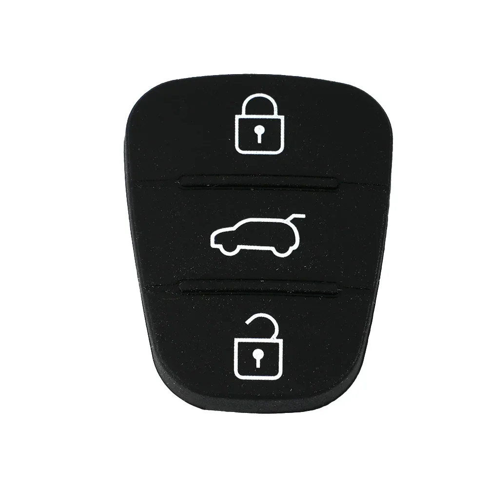 Black Key Button Cover 3 Buttons For Hyundai I10 I20 I30 For Kia Amanti Plastic 1* 1× Replacement High Quality