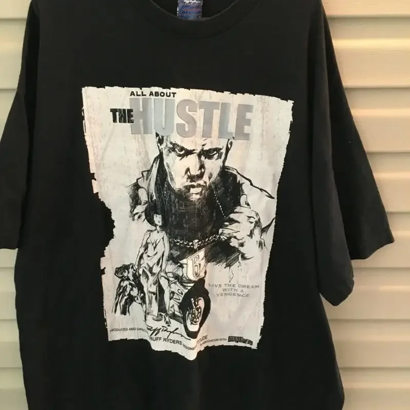 Ruff Ryders DMX It's All About The Hustle Rare Graphic Black T Shirt Sz 2Xl