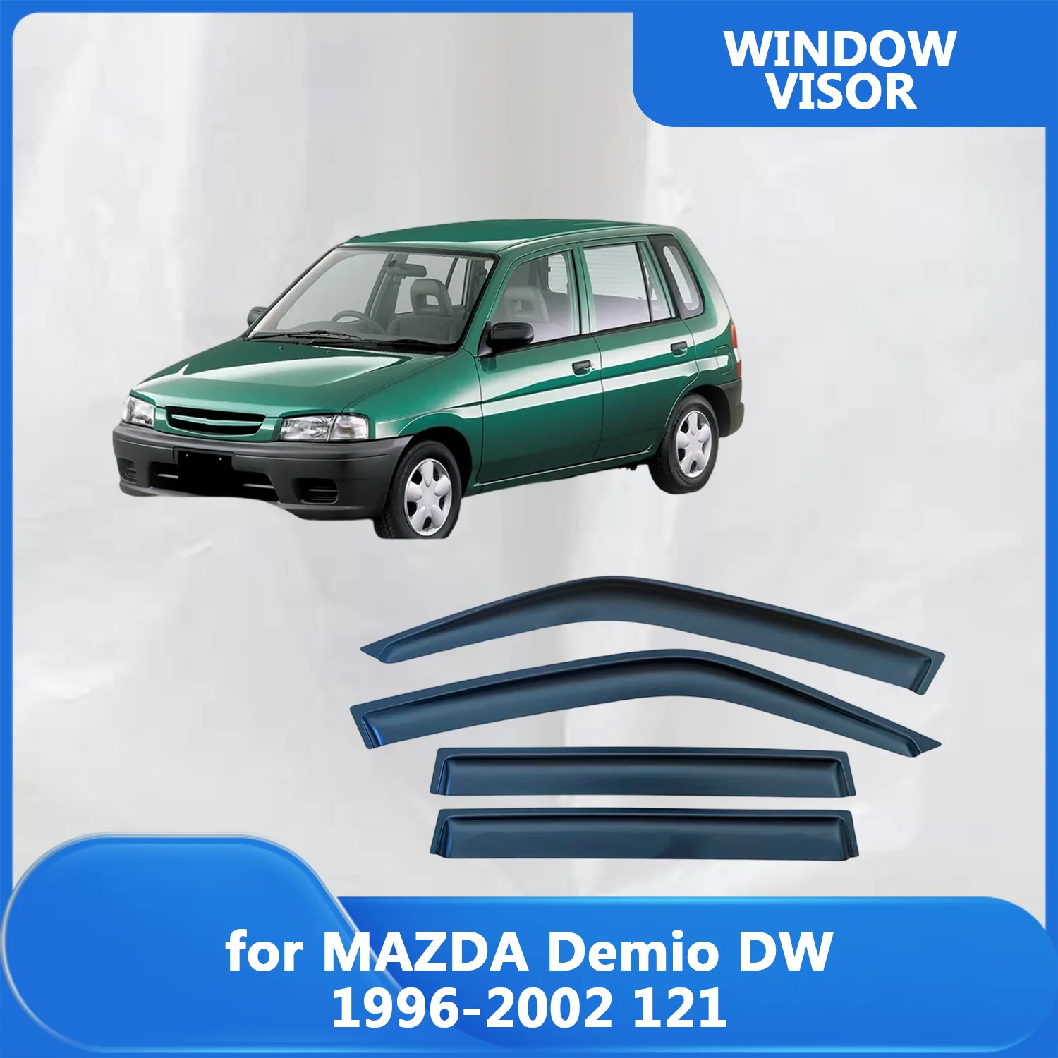 

Window Visor for MAZDA Demio 121 1996-2002 Wind Deflectors Rain Guards Door Visor Vent Shades Ventvisor Exterior Parts