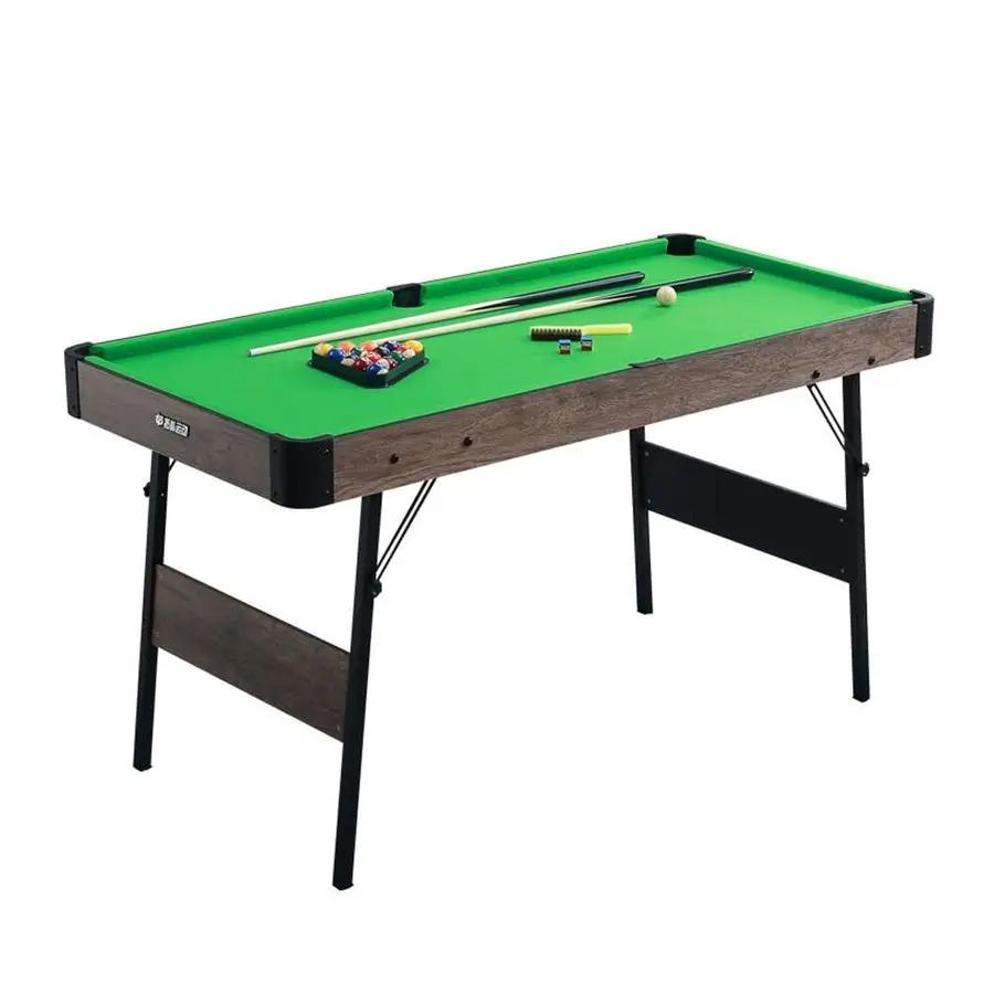 

Foldable Pool Table with SpaceSaving Design Portable Billiard Game Table with Cues, Balls, Triangle, No Assembly Required