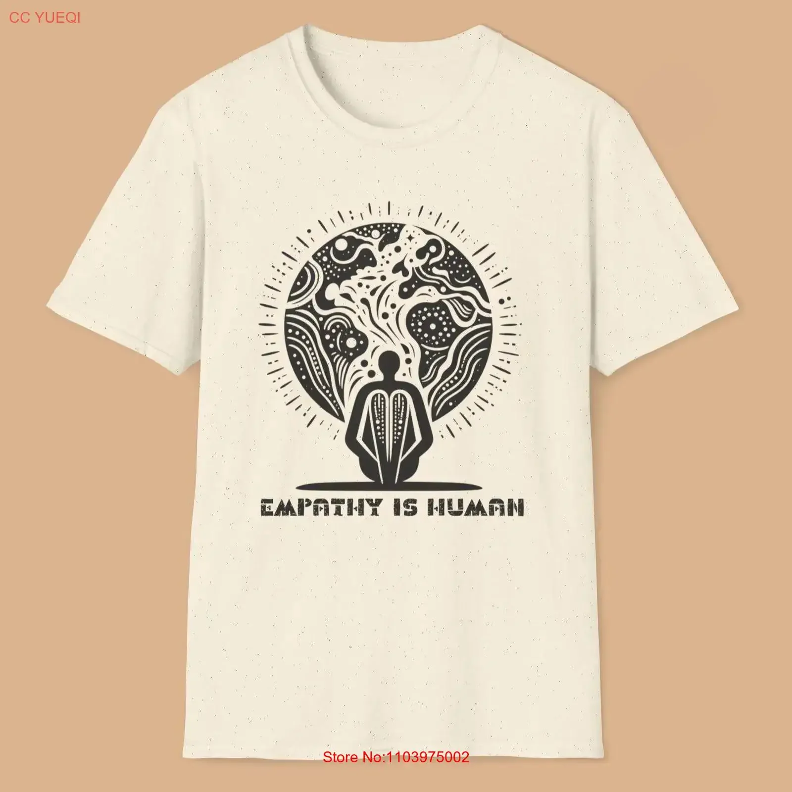 T-shirt « Empathy Is Human » – Vêtement vintage délavé et doux pour homme, idéal pour les mouvements pour la justice sociale et les défenseurs des droits