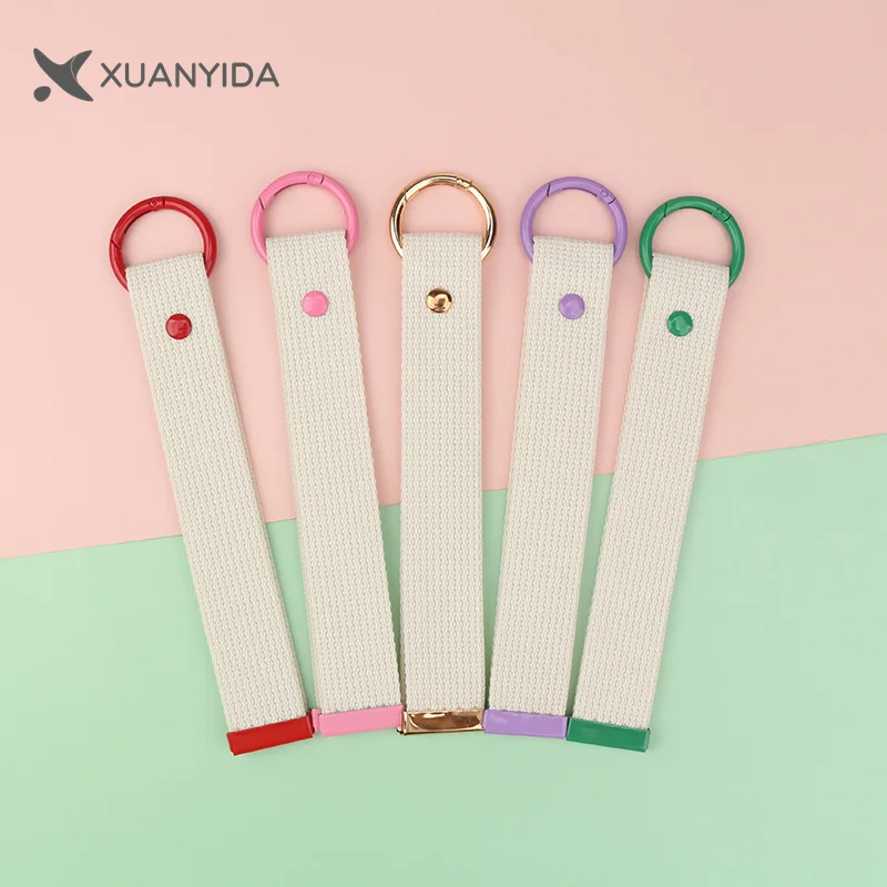 

3.0 CM Blank Strap Keyring Korea High Quality Ribbon Keychain For DIY Patch Iron Name Tag Backpack Pendant Key Chain Accessories