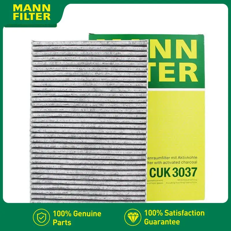 For Audi A6 C5,C6 1997-2011 4B, Allroad Quatrro 97-11, A4 B5 B6 B7 2000-2008 8E 8H7 MANN FILTER Carbon Cabin Air Filter CUK3037